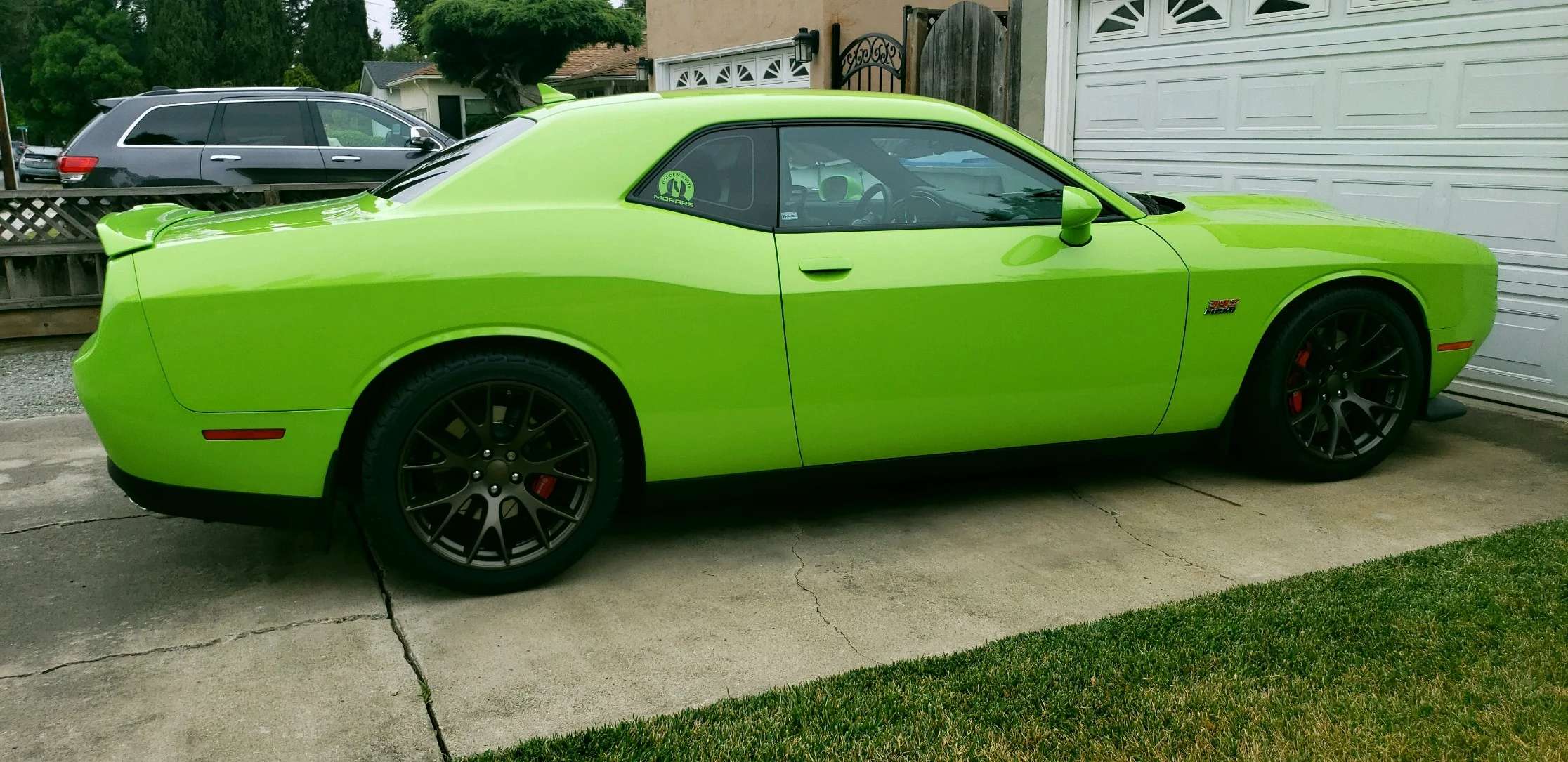 2015 Dodge Challenger on REPLICA WHEELS Brass Monkey Hellcat Rep 20x9.5 / 20x10.5, Pirelli PIR PZero