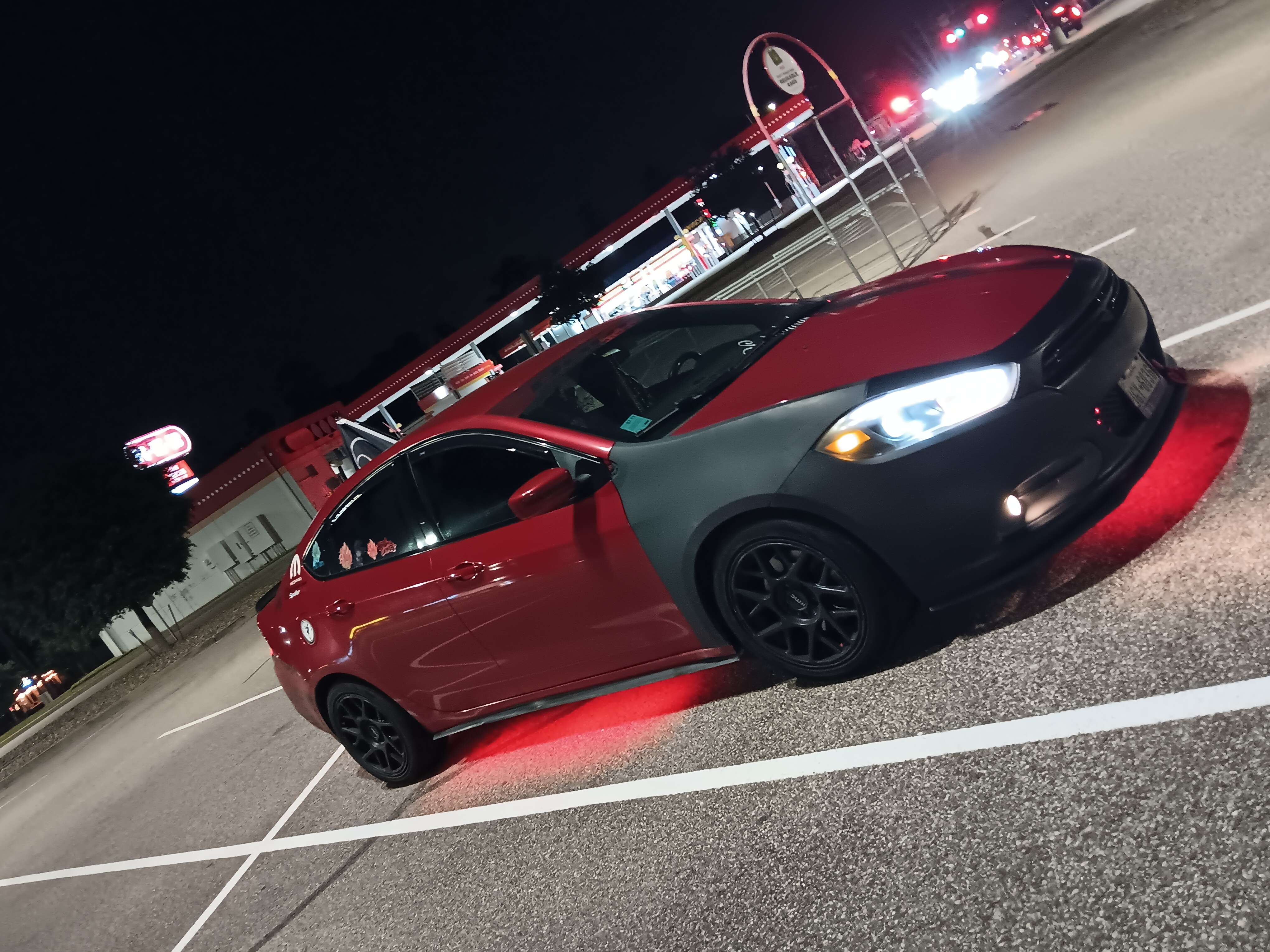 2014 Dodge Dart on KMC KM708 BULLY 17x8, Continental CON ExtremeContact Sport