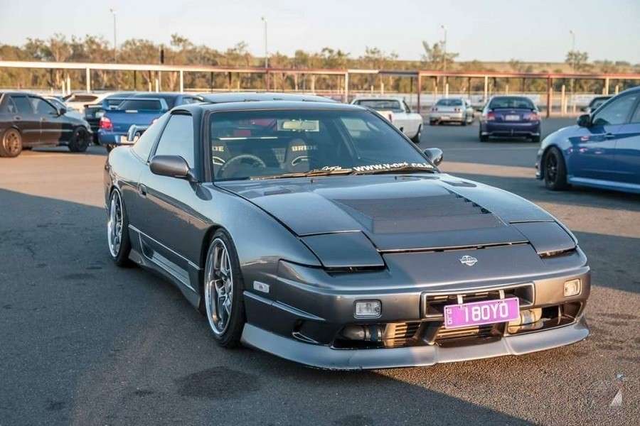 1995 Nissan 240SX on Blitz Wheels Blitz BRW Type 03 17x9 / 18x10, Yokohama YOK  Advan AD08