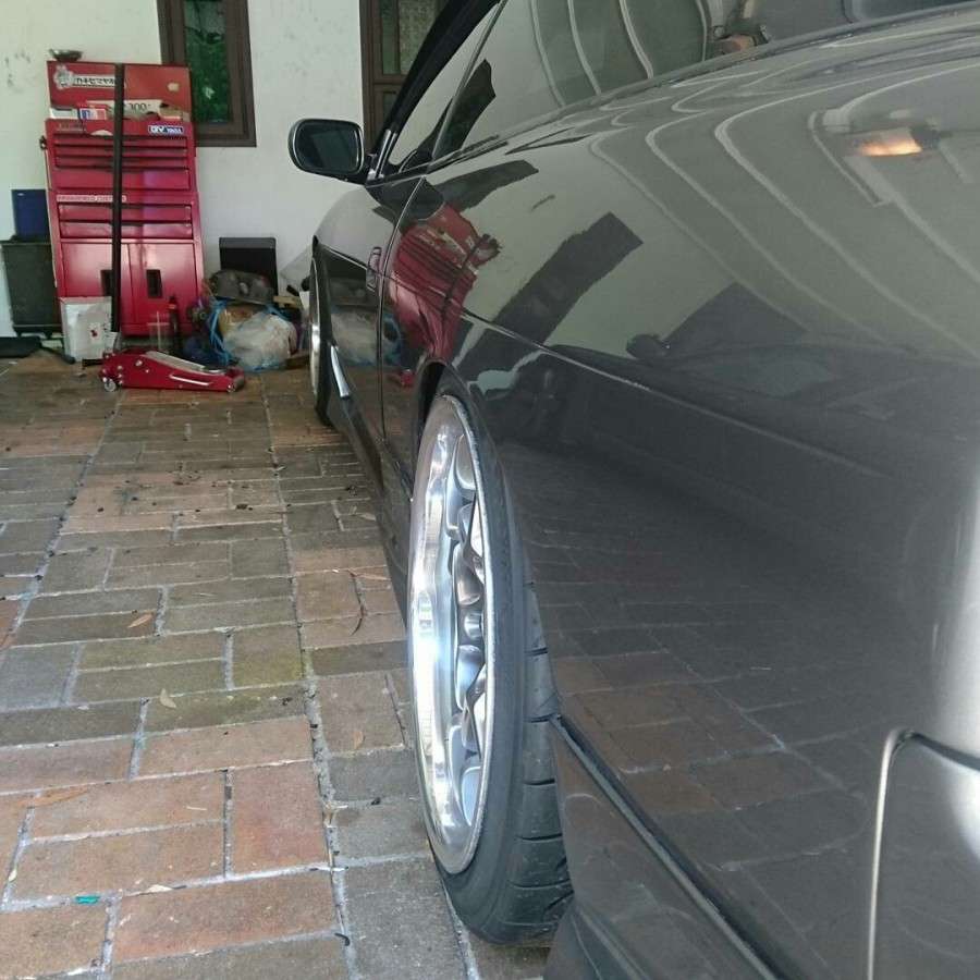 1995 Nissan 240SX on Blitz Wheels Blitz BRW Type 03 17x9 / 18x10, Yokohama YOK  Advan AD08