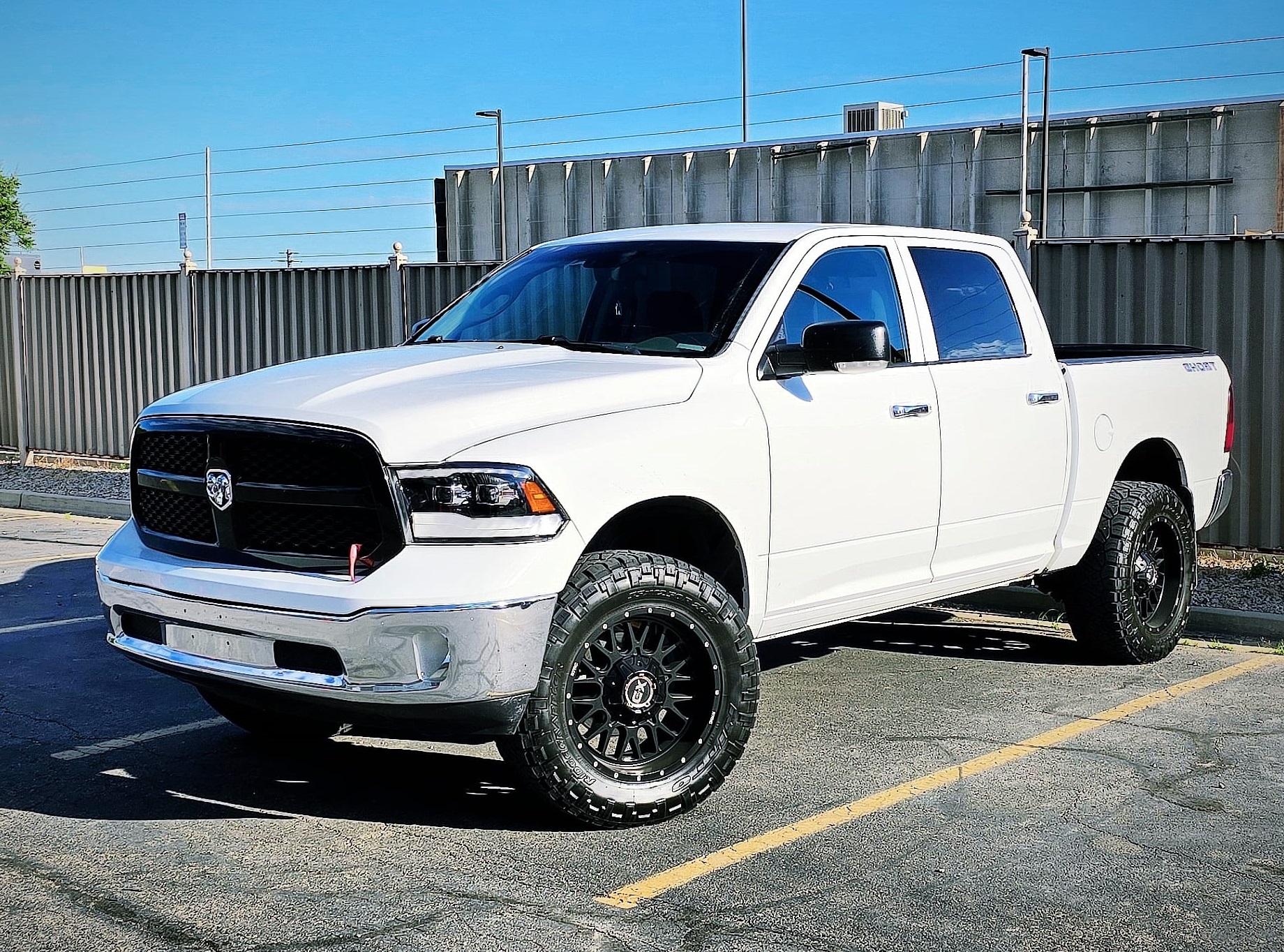 lifted crew cab 1500 on aftermarket wheels