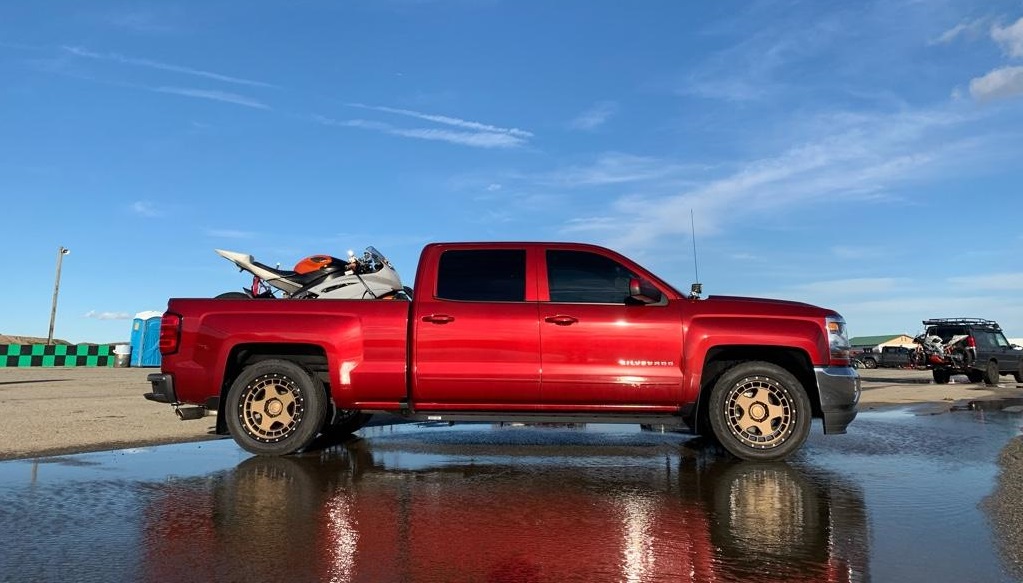 Chevy Silverado reverse-lowered