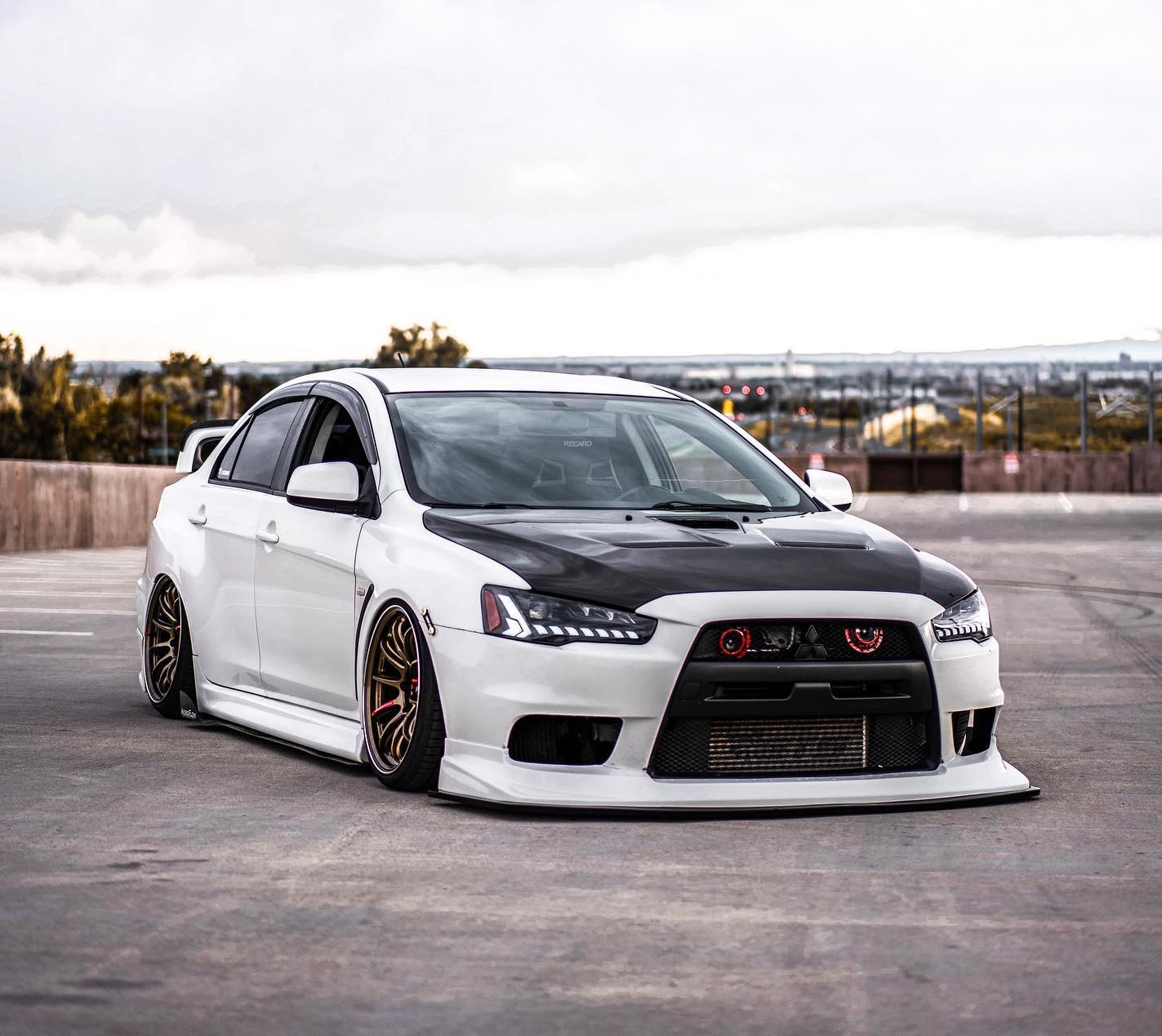 EVO X stanced on work ZR10