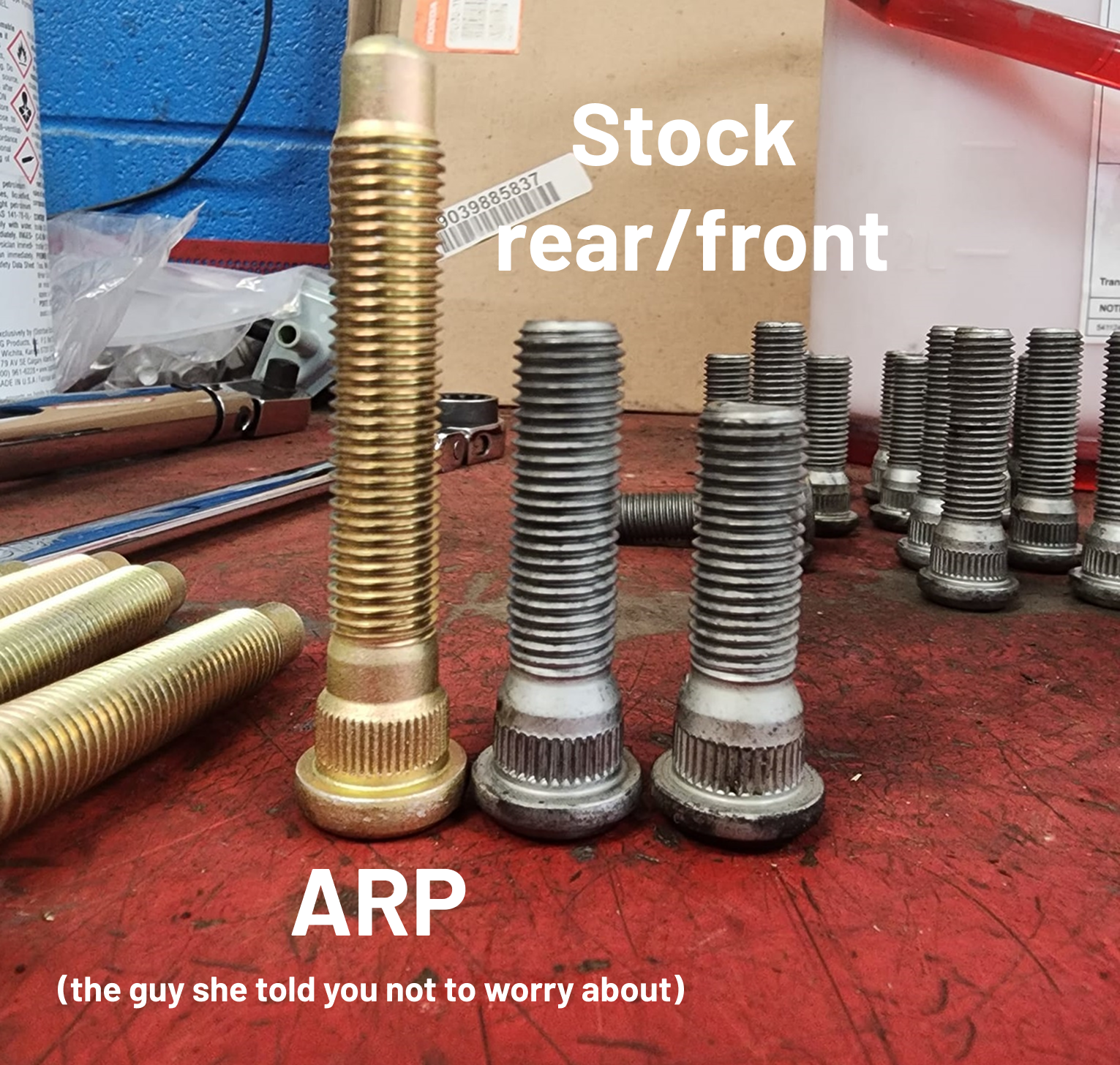 GRC ARP VS oem studs GRC ARP VS oem studs