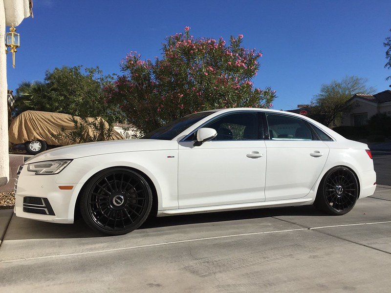 2017 Audi A4 B9 with Rotiform LAS-R wheels in 19x8.5 35mm offset on 255/35/19 tires