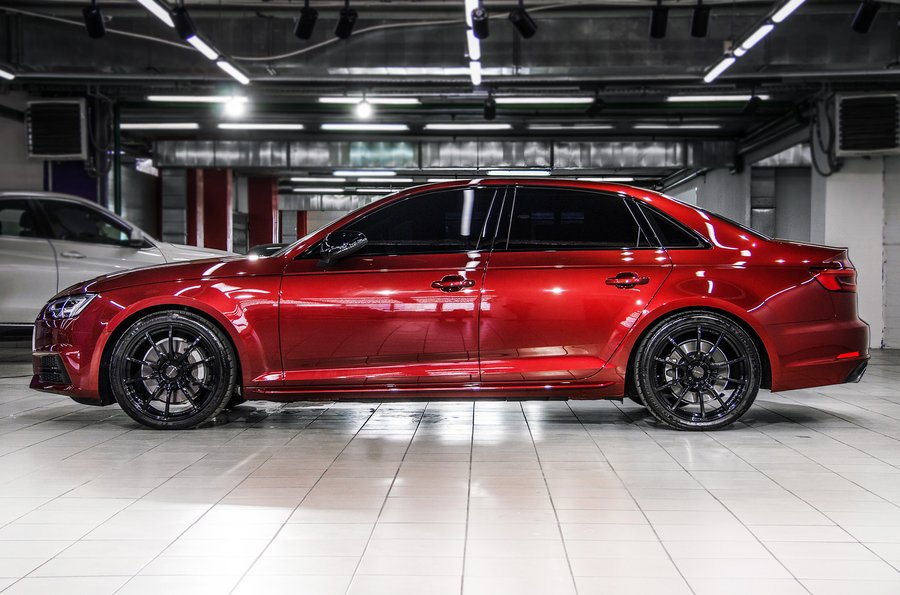 2018 Audi A4 B9 with Weds Sa55m wheels in 19x8 42mm offset on 245/35/19 tires