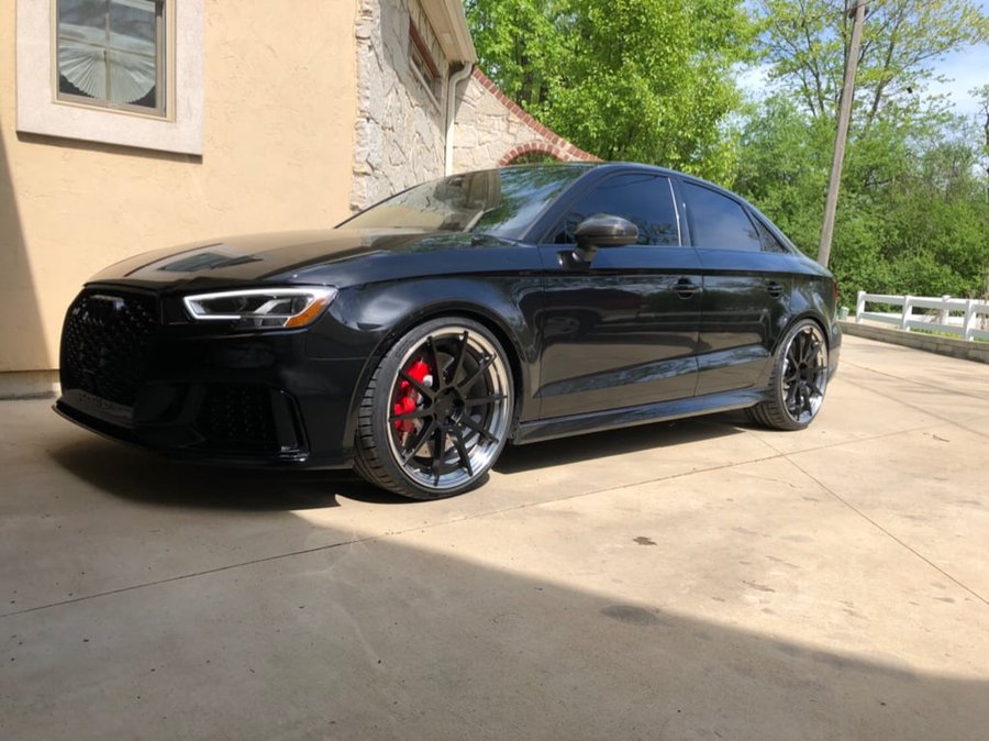 Audi RS3 aftermarket wheels Audi RS3 with aftermarket wheels — 5x112mm fitment