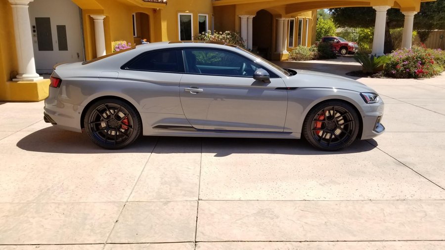 Audi S5 with aftermarket wheels — 5x112mm fitment