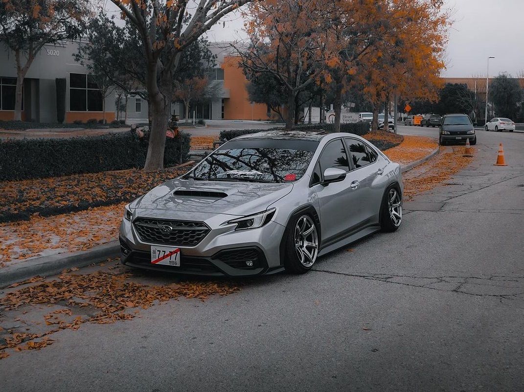 VB WRX stanced on work wheels