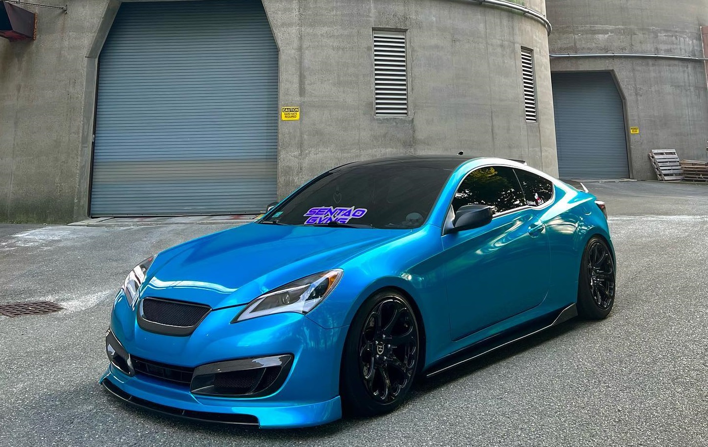 genesis coupe on heritage wheels