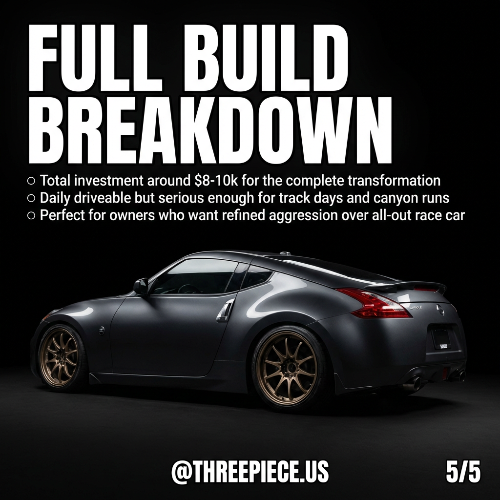 Complete 370Z build showing all modifications together