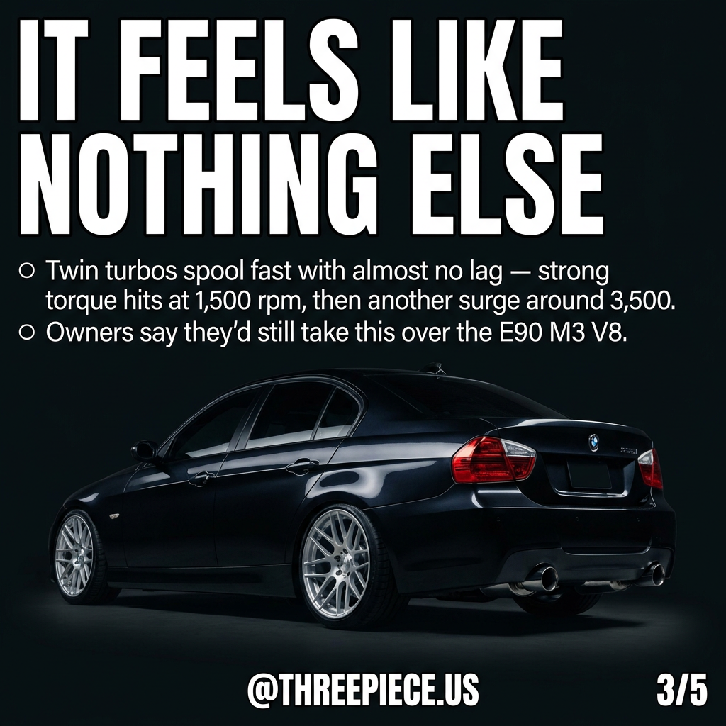 BMW E90 335i N54 driving experience with twin-turbo torque curve