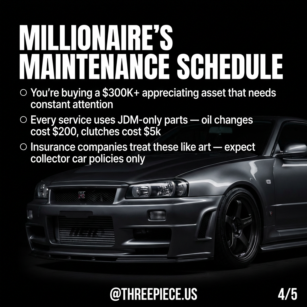 R34 GT-R maintenance documentation and service records