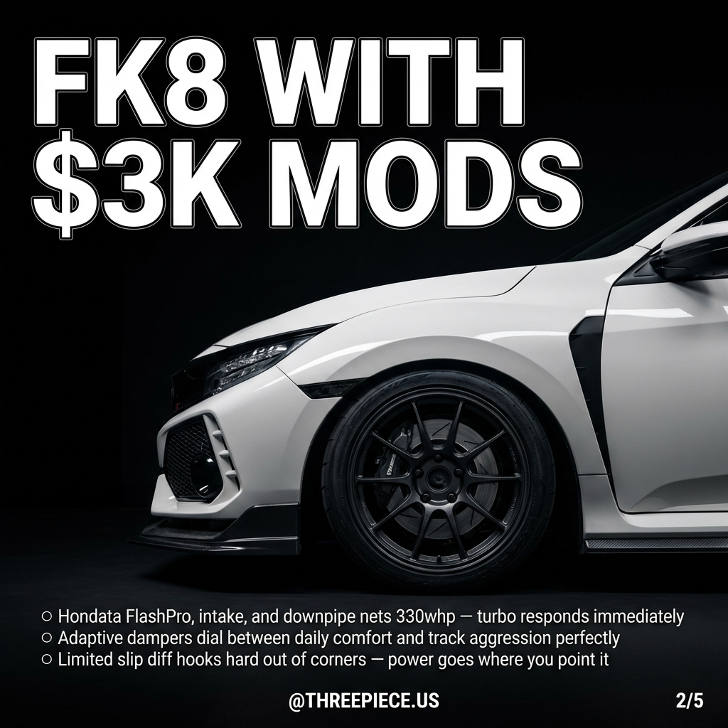 FK8 Type R engine bay with performance modifications