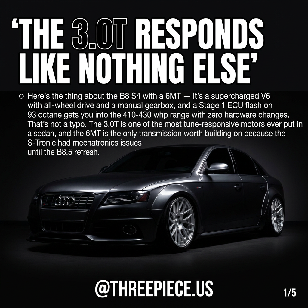 Audi B8 S4 6MT build guide overview with 3.0T supercharged V6