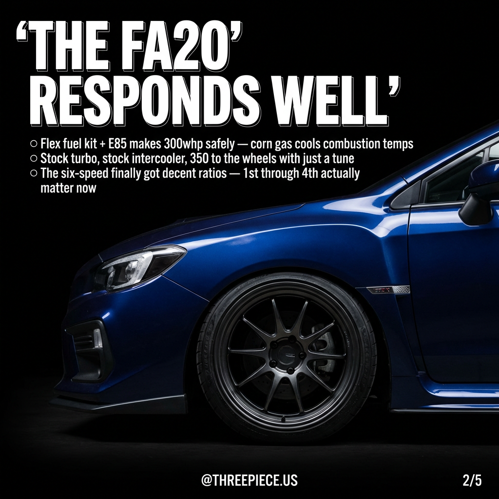 Subaru WRX FA20 engine with damaged ringlands from improper tuning