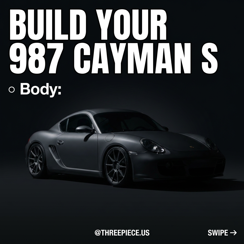 2006-2008 Porsche 987 Cayman S build guide overview with flat-six mid-engine layout