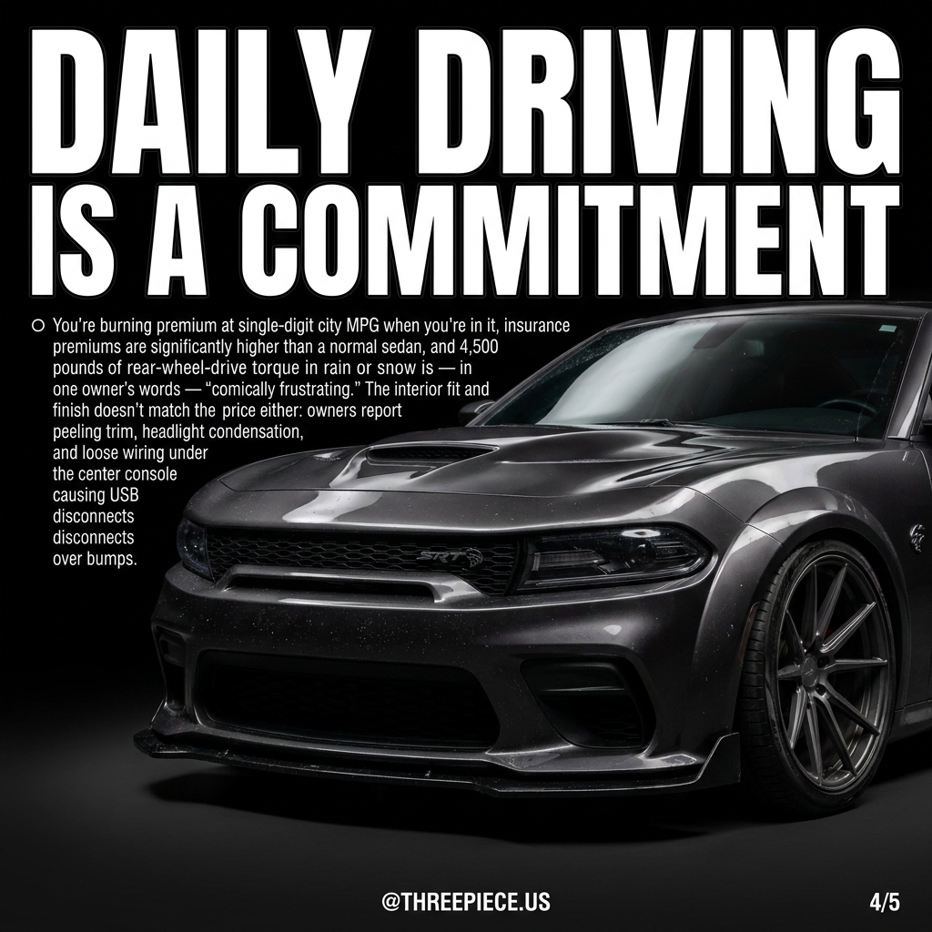Dodge Charger Hellcat interior and daily driving challenges in weather