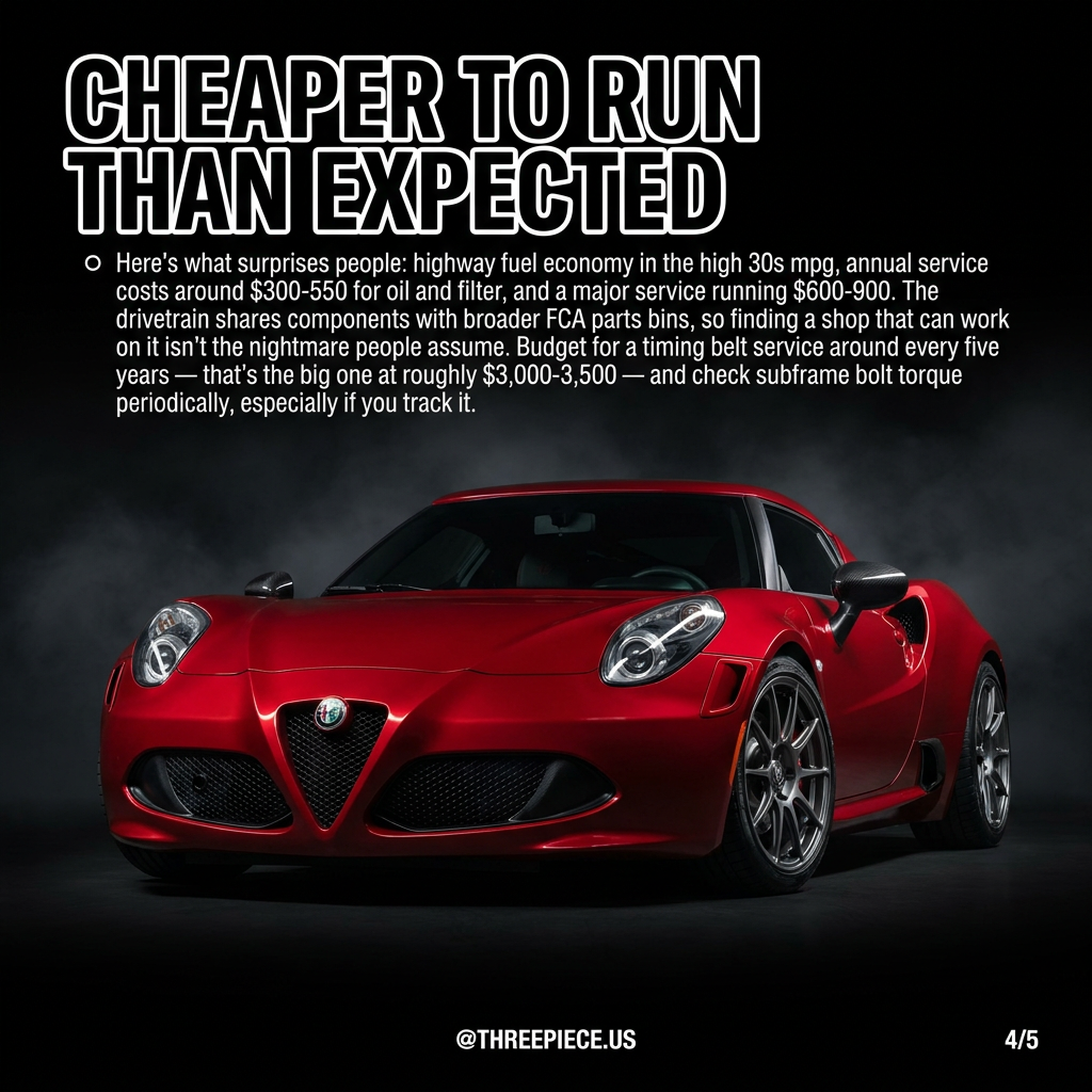 Alfa Romeo 4C interior showing carbon fiber tub and minimal cockpit