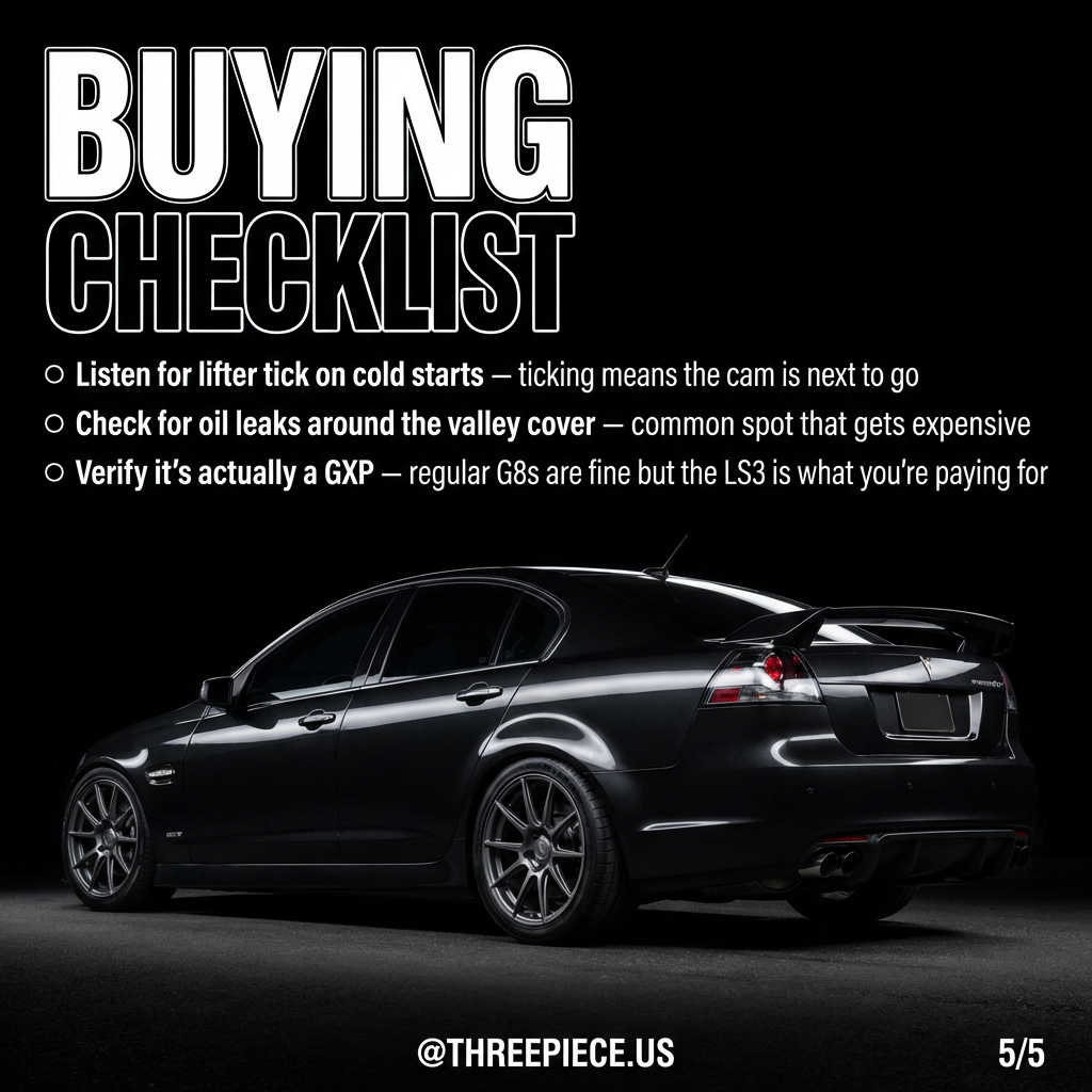 Pontiac G8 GXP badge and identification markers