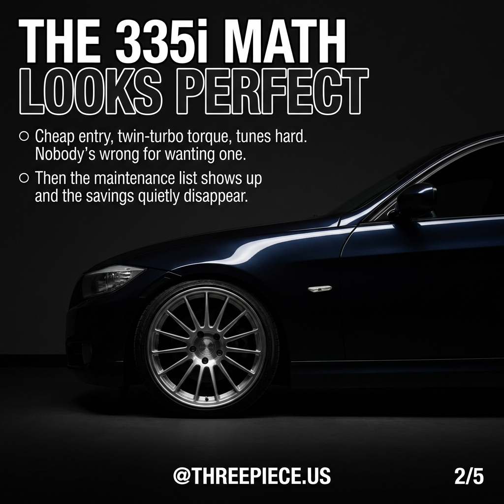BMW E90 335i N54 twin-turbo value argument and maintenance costs