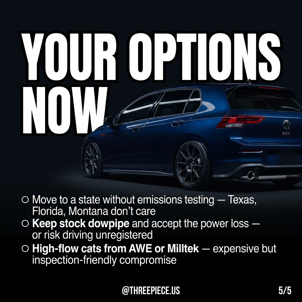Map showing states with and without emissions testing requirements
