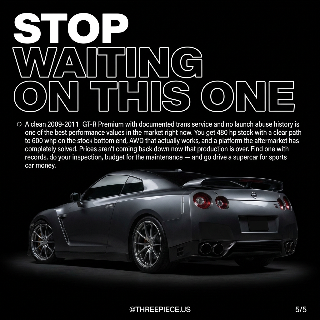 Clean 2009-2011 Nissan GT-R R35 Premium with upgraded wheels and brakes