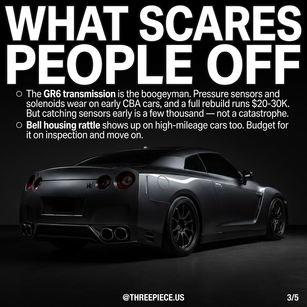 Nissan R35 GT-R GR6 transmission rebuild cost breakdown and failure points