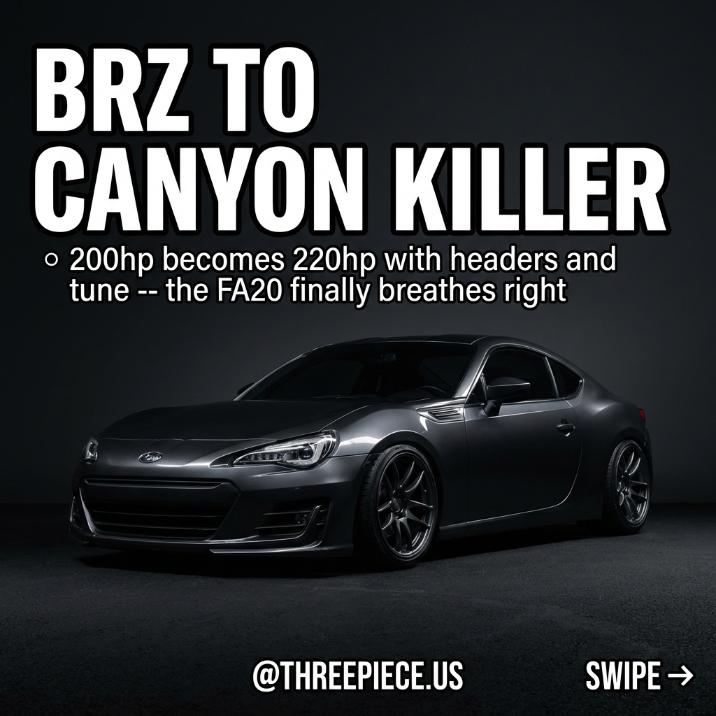 Subaru BRZ FA20 build with Tomei header and Gram Lights 57DR wheels