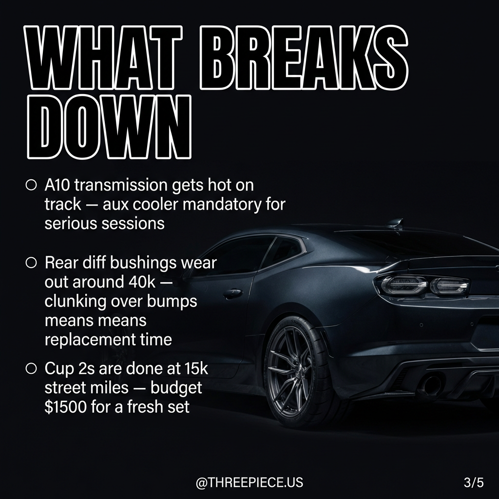 LT1 V8 engine with dry sump oiling system in Camaro 1LE