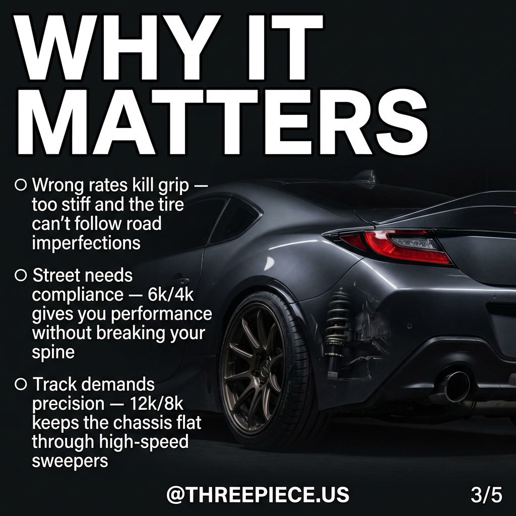 Comparison of tire contact patch on smooth vs rough surfaces with different spring rates