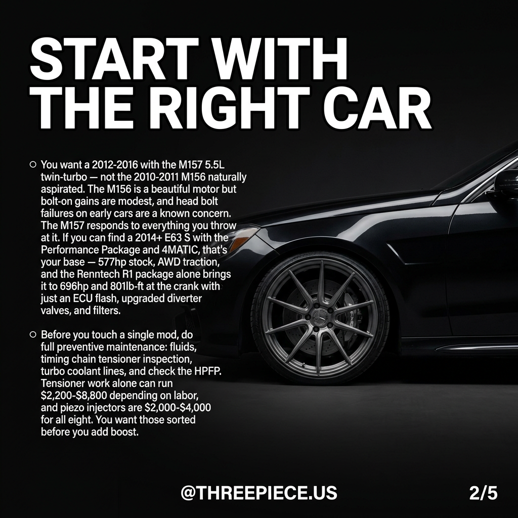 2014 Mercedes W212 E63 S AMG with M157 twin-turbo engine