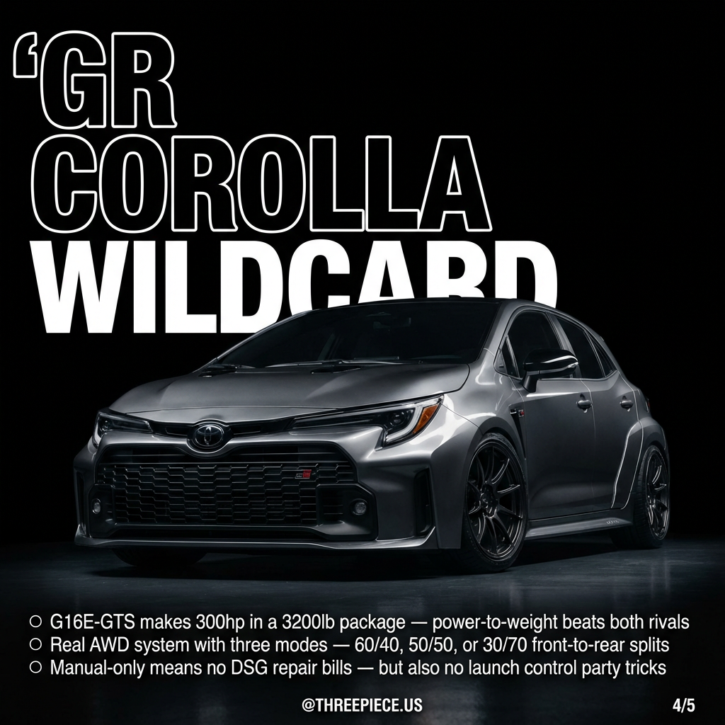 Toyota GR Corolla AWD system and G16E-GTS engine