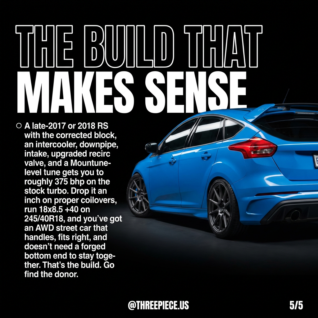 Ford Focus RS wheel fitment 18x8.5 5x108 Brembo brake clearance