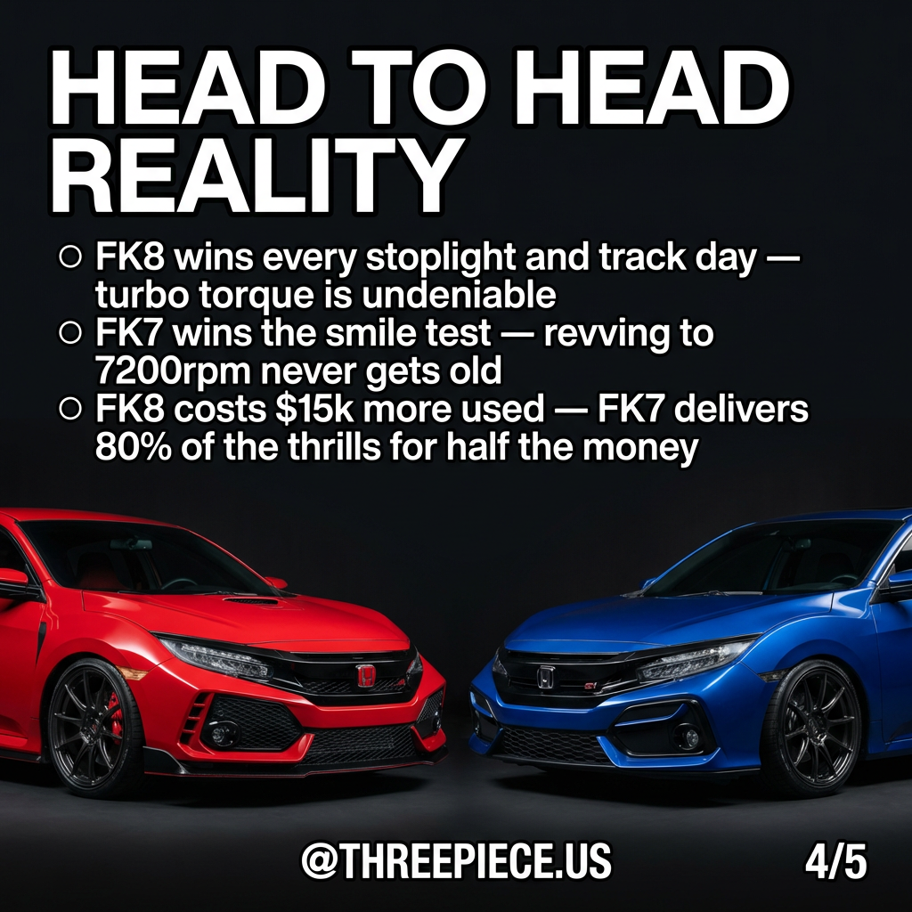 FK8 Type R and FK7 Civic Si performance comparison on track