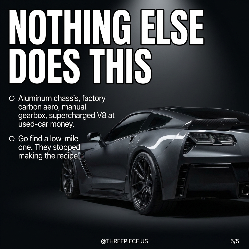 C7 Z06 aluminum chassis with factory carbon aero and aftermarket wheel fitment