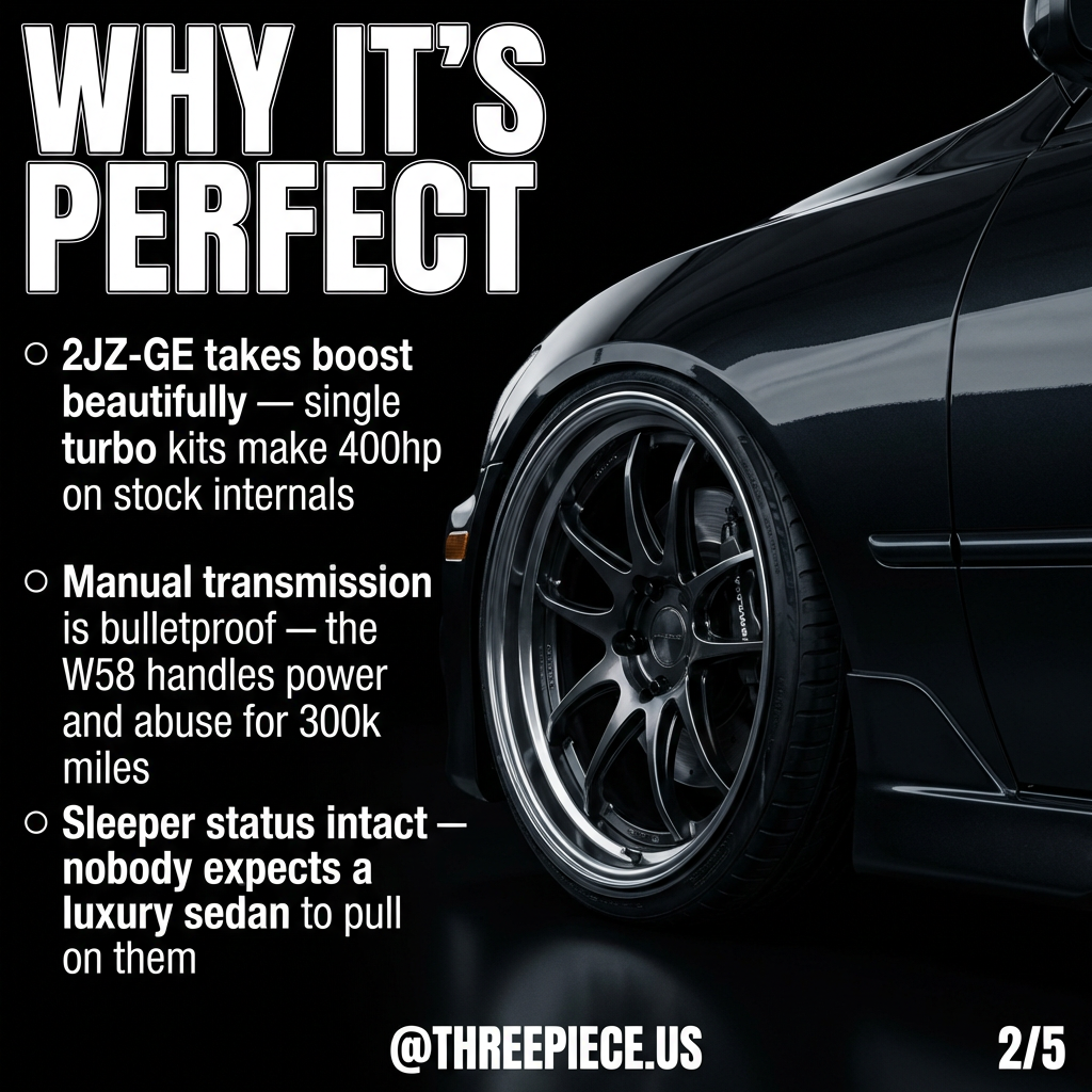 IS300 2JZ-GE engine bay showing turbo potential