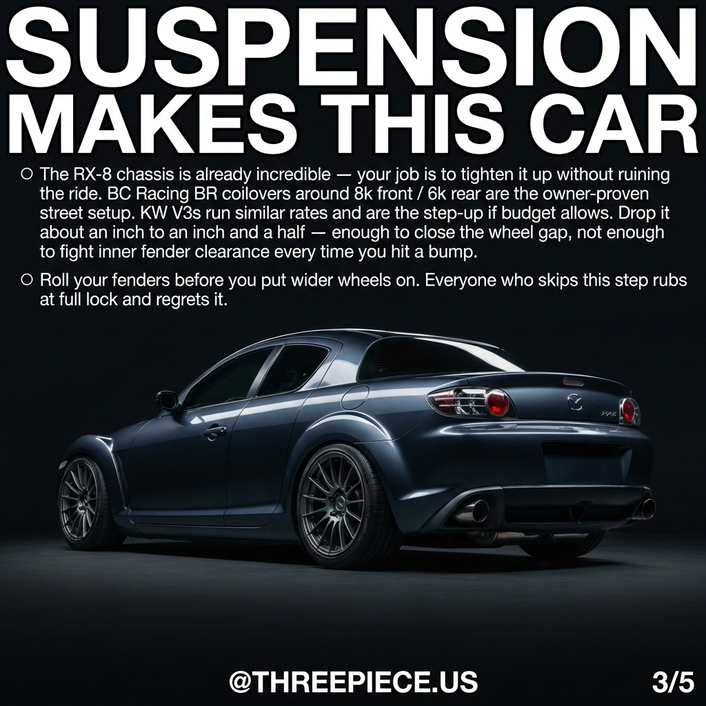 Mazda RX-8 exhaust and intake modifications with AEM cold air intake
