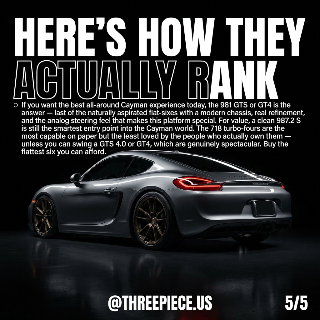 Porsche 718 Cayman 982 with turbocharged flat-four engine