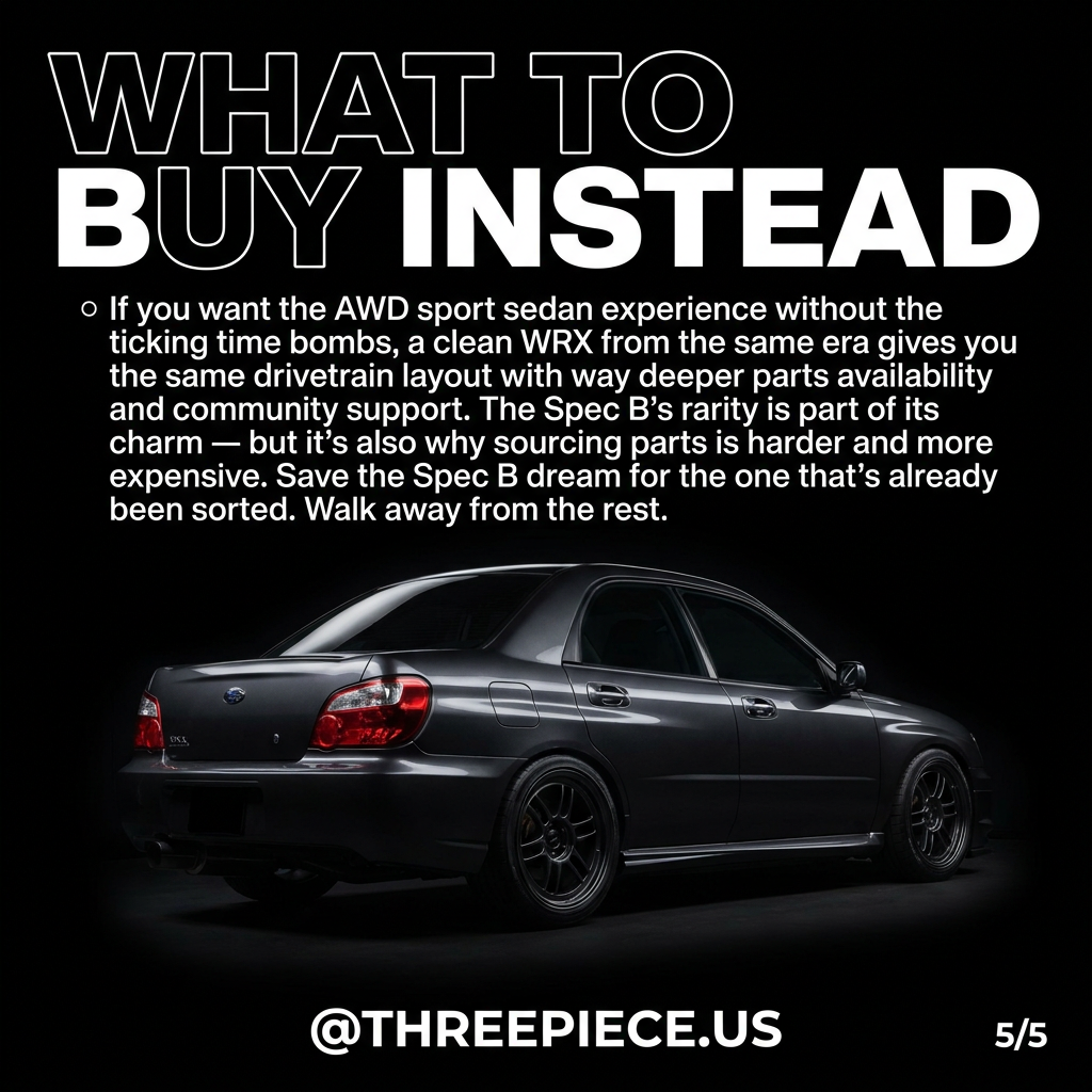 Alternative sport sedan options compared to the Subaru Legacy Spec B