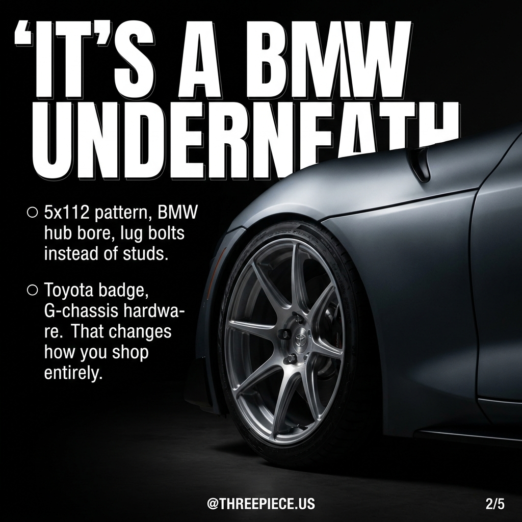 GR Supra 5x112 bolt pattern and BMW G29 hub bore explained