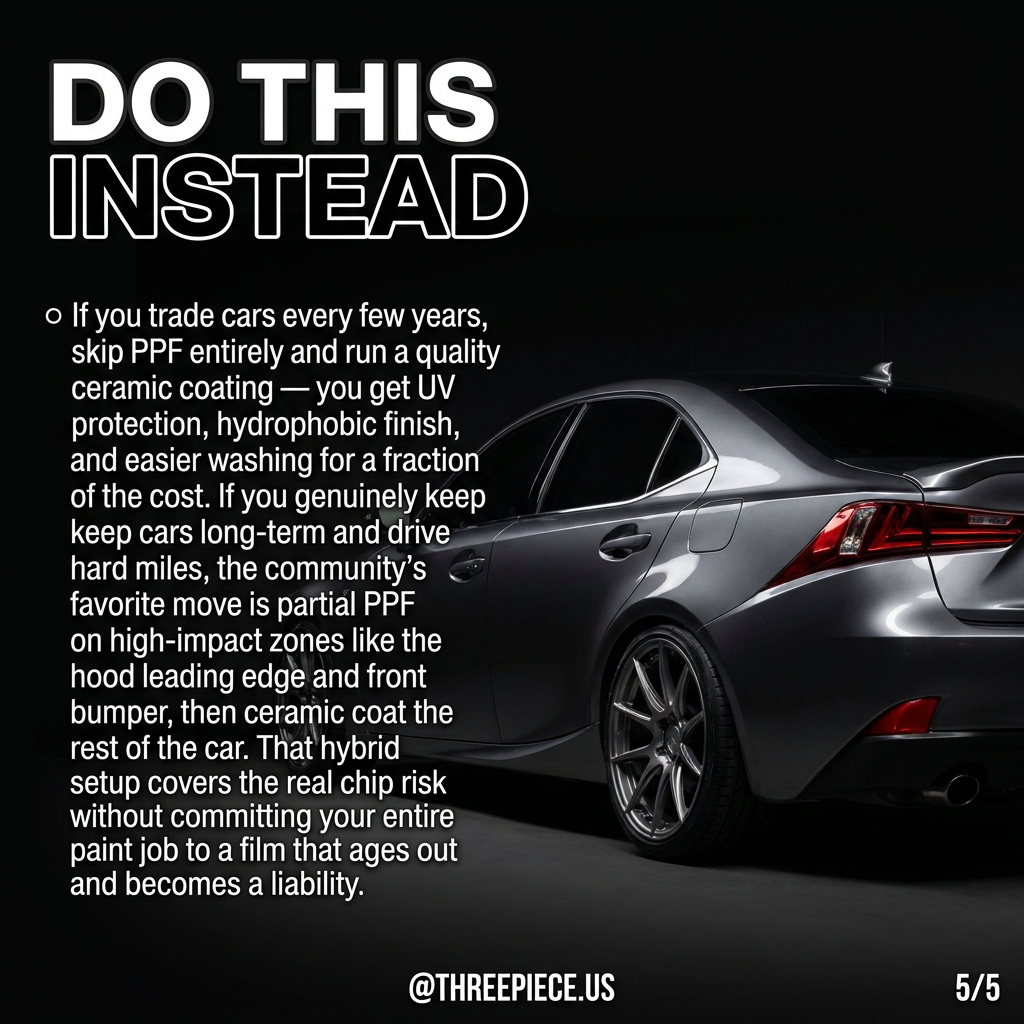 Car with quality wheel setup as an alternative to paint protection film