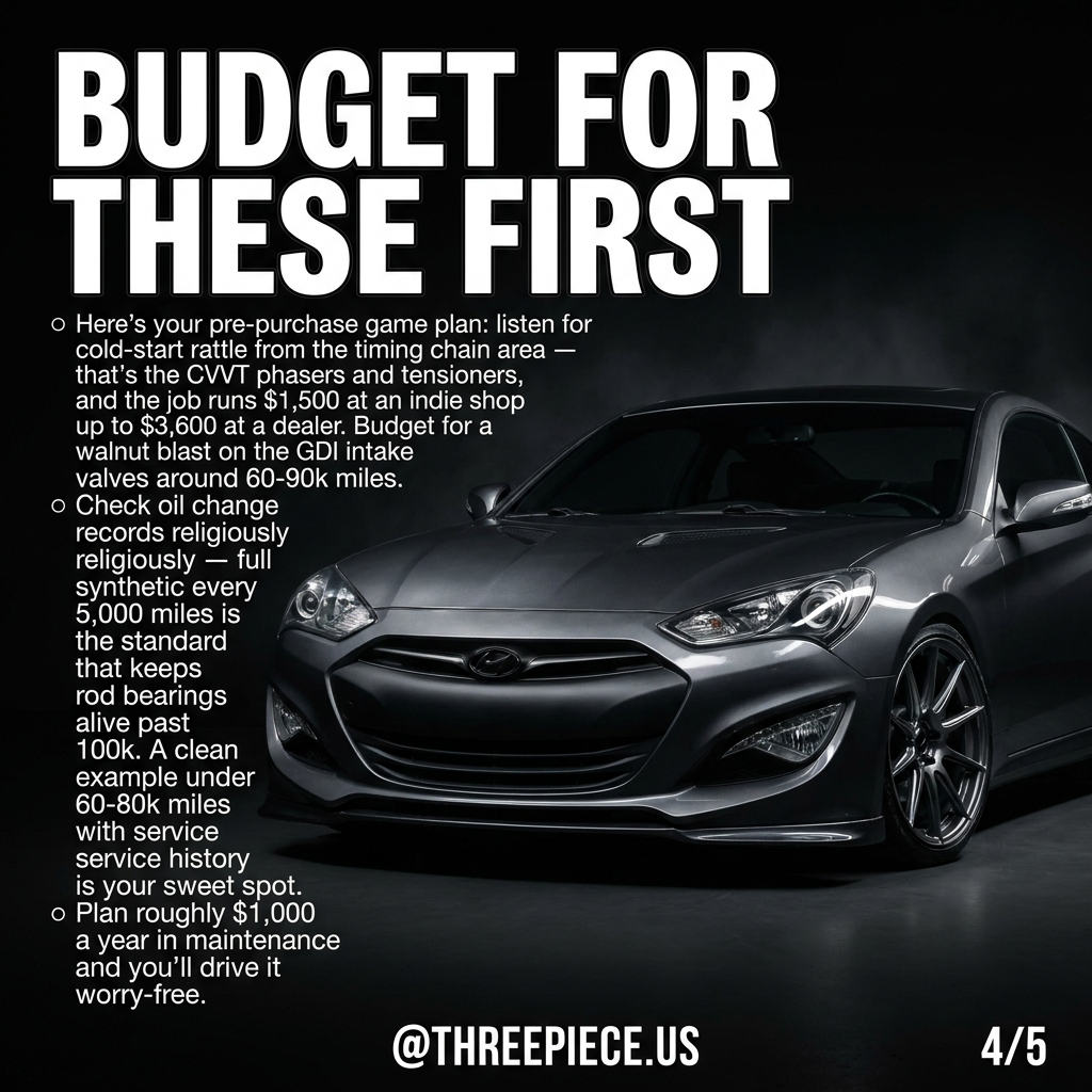 Hyundai Genesis Coupe 3.8 maintenance checklist and known issues