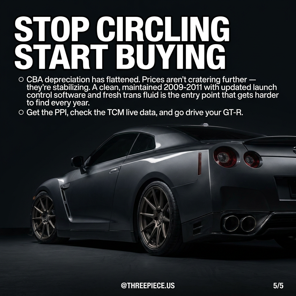 R35 Nissan GT-R on 3-piece forged wheels with aggressive staggered fitment