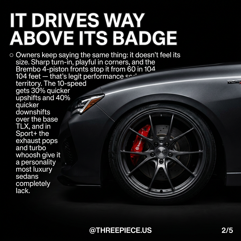 Acura TLX Type S rear view highlighting quad exhaust tips and aggressive diffuser