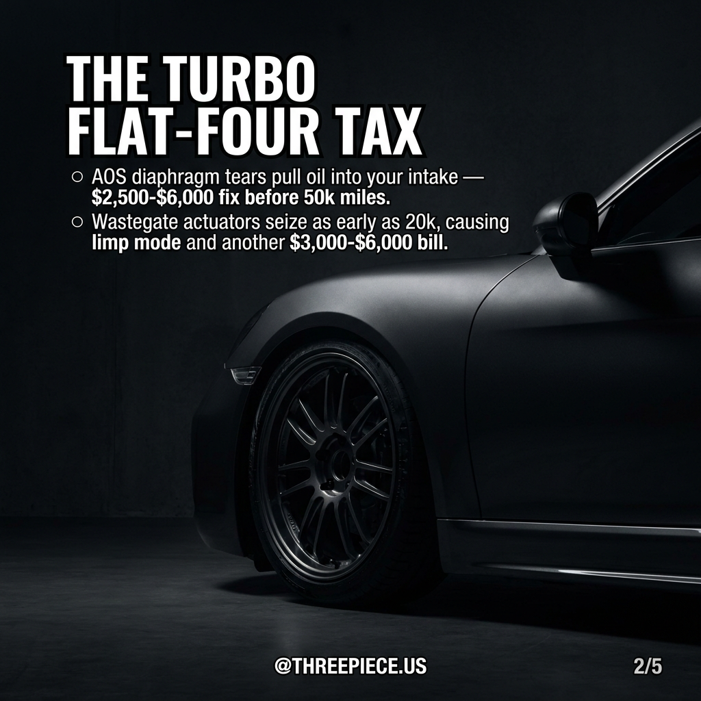 Porsche 718 Cayman turbo flat-four AOS and wastegate failure costs