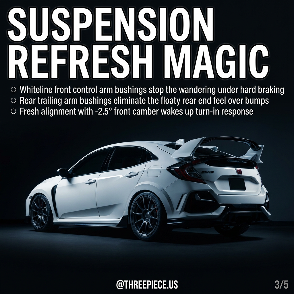 FK8 Type R Whiteline control arm bushings suspension upgrade