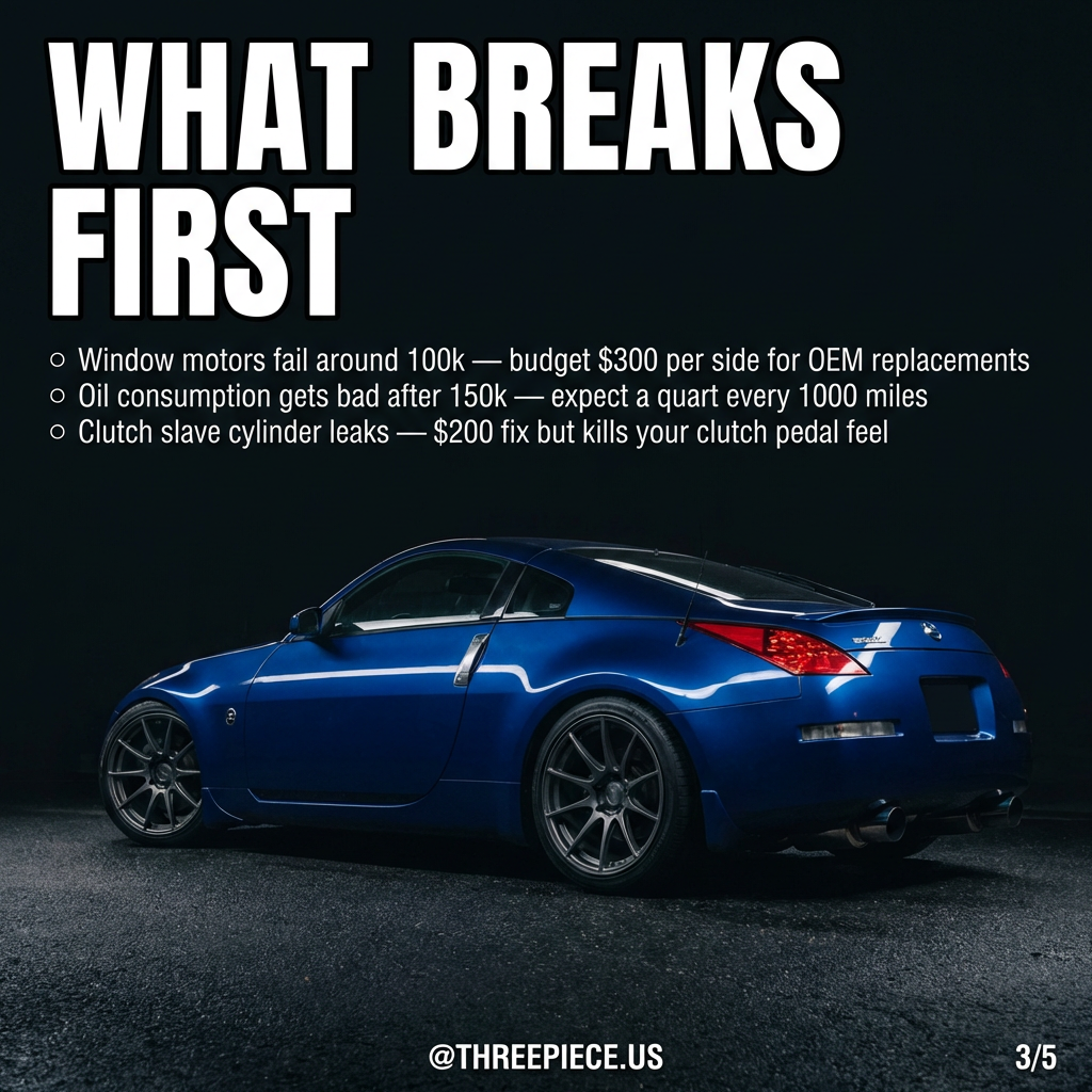 Nissan 350Z VQ35DE internal components showing forged crankshaft and robust design