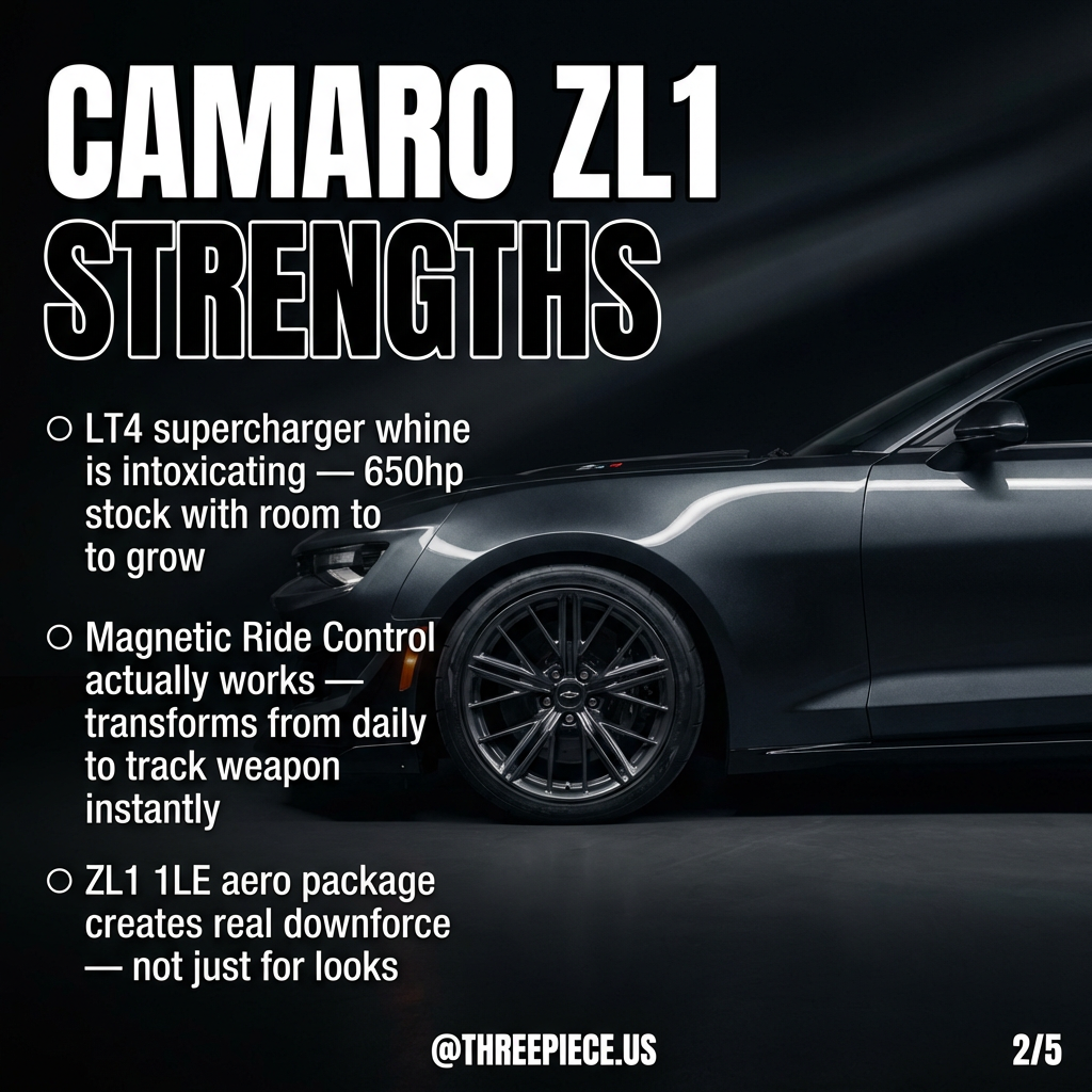 Camaro ZL1 LT4 supercharged engine bay with performance modifications