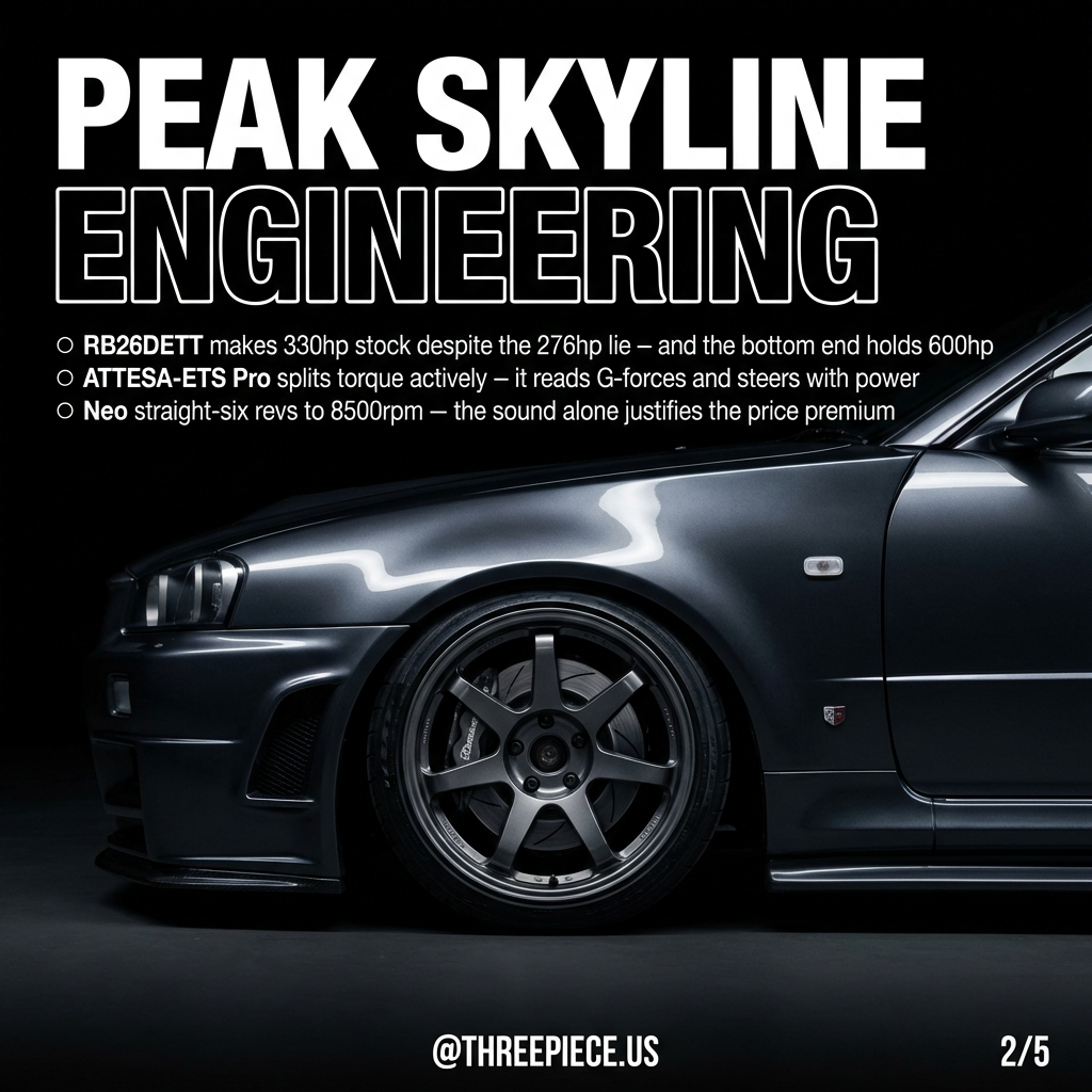 RB26DETT engine bay in R34 GT-R